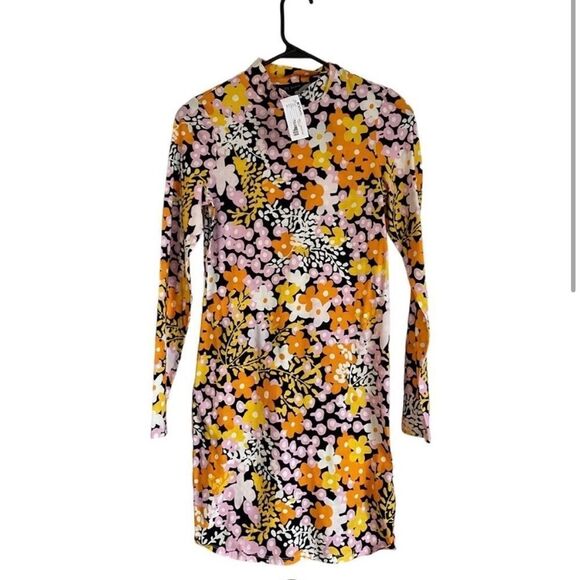 NWOT TED BAKER DELIAHH FLORAL BODYCON MINI DRESS - Picture 2 of 10